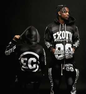 Streetwear à logo patchwork personnalisé pour hommes, sweat à capuche épais pour hommes, sweatshirts à capuche zippés, poids lourd et surdimensionnés, délavés à l'acide - Product Image 1