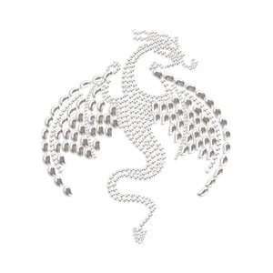 Fabricant Rhinestone <span class=keywords><strong>Iron</strong></span> <span class=keywords><strong>on</strong></span> Designer Logos <span class=keywords><strong>Dragon</strong></span> Pattern Rhinestone Transfer Print - Product Image 5