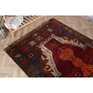 พรมวิ่งสไตล์ตุรกี ขนาด 5x13.3 ฟุต สีแดงส้มไล่เฉด ทำจากขนสัตว์ - Product Image 4