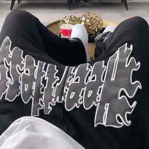 กางเกงสเวตเตอร์ผ้าฝ้ายสำหรับทั้งชายและหญิงกางเกงวิ่งแบบลำลองมีเชือกผูกปานกลางพิมพ์ลายหน้าจอได้ตามต้องการฤดูใบไม้ร่วงฤดูหนาว - Product Image 2