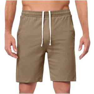 Pantalones cortos informales de verano para hombre, shorts con cordón de patrón sólido, pantalones cortos clásicos para correr para entrenamiento, gimnasio, pantalones cortos deportivos para correr - Product Image 1