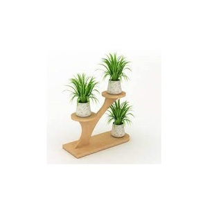 Support de pot de plante en bois 100% naturel, support de pot de fleur moderne en bois pour décoration intérieure et extérieure - Product Image 2