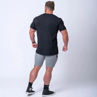 T-shirt de sport pour homme en polyester et élasthanne personnalisé avec logo 2025, respirant, compressif, pour la salle de sport, à séchage rapide