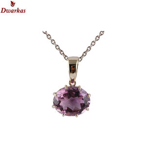 Wholesale fashion 925 sterling silver natural <b>amethyst</b> multi CZ gemstone <b>pendant</b> for women party occasions - Product Image 6