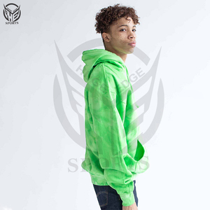 Sweat à capuche en molleton français lourd, imperméable, délavé et tie-dye, pour hommes, vente en gros - Product Image 3