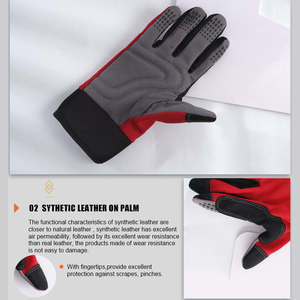 Guantes DE TRABAJO mecánicos anticortes de alta calidad de fabricantes directos de fábrica Guantes de cuero con logotipo personalizado para uso en exteriores Casual diario - Product Image 5