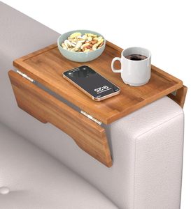 Mesa Auxiliar de Bambú Moderna y Lujosa de un Solo Nivel con Acabado Lacado, Montada en la Pared para Comer, Beber y Usar en la Sala de Estar - Product Image 5