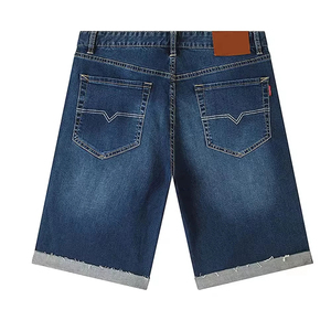 Pantalones Cortos de Lona Vaquera de Alta Calidad, Pantalones Casuales de Cintura Alta, Jeans Azules, Cintura Elástica con Cordón, Secado Rápido para Hombre, 180g Digital - Product Image 5
