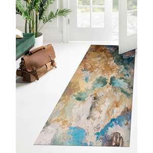 Earth Tone <b>Rug</b>, Modern Abstract <b>Rugs</b>, Brown Tones <b>Rug</b>, Modern <b>Rugs</b>,<b>Chenille</b> <b>Rug</b> - Product Image 4