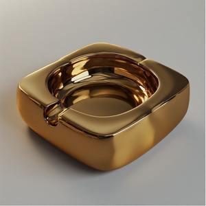 Luxury Handcrafted Metal <b>Cigar</b> Ashtray with Antique Polish Modern Design Foldable & Durable for Contemporary Home Decor - Product Image 5