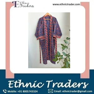 Nouvelle collection de robes en coton plumeau à imprimé floral faites à la main pour femmes du fournisseur indien au prix de gros - Product Image 6