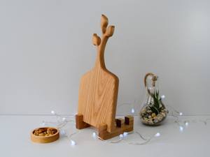 Tabla de Cortar Decorativa Hecha a Mano con Mango de Rama Artístico, Tabla de Cocina de Madera Maciza, Apta para Servir Alimentos - Product Image 3