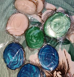 RESIN Coasters With <b>Gold</b> or Silver Natural Wood and Marble Mango coaster Made in India - Product Image 2