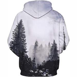 Sudadera con Capucha para Hombre, con Cierre, Tejida, Sublimada, con Logotipo Personalizado, Antiarrugas, para Invierno 2022, 300g Poliéster/Nailon Estampado - Product Image 2