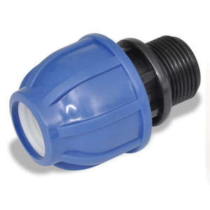 อะแดปเตอร์เกลียวตัวผู้2นิ้ว50มม. อุปกรณ์การบีบอัด HDPE การเกษตร PP สามารถใช้กับท่อ HDPE และ LDPE - Product Image 5