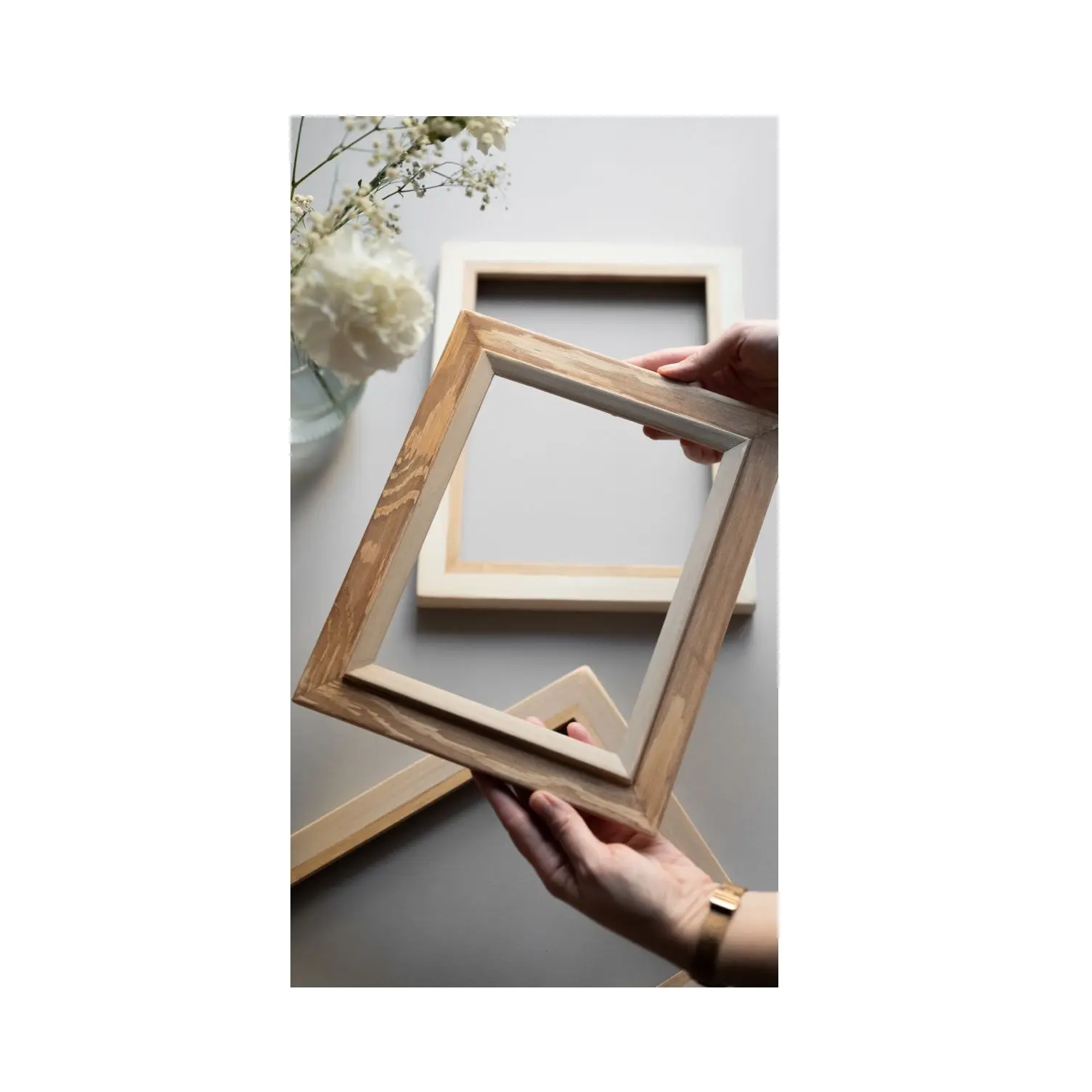 Tendance Pièces De Meubles Décoratifs Cadres De Miroir Modernes En Bois Sculpté Cadre Photo Décoratif Style Authentique