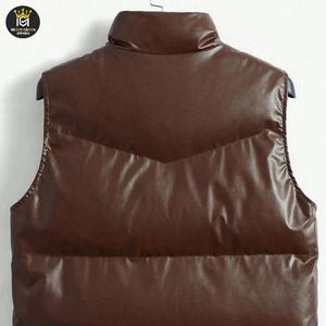 <b>Padded</b> Men's Canvas Puffer Vest Sleeveless Winter <b>Jacket</b> 100% Polyester <b>Waterproof</b> Reversible Custom Logos & Colors Breathable - Product Image 3
