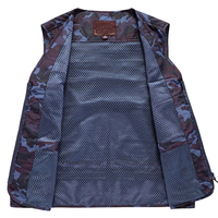 Gilet de pêche en plein air pour hommes et jeunes camouflage kaki travail Safari gilets de voyage maille intérieure famille correspondant randonnée gilet porter OEM