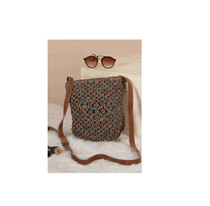 Bolso de mano moderno de macramé para mujer, fácil de llevar con dos correas, bolso de gran tamaño con un bonito diseño - Product Image 6