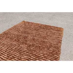 พรมวินเทจขนาด 4.2x6.1 ฟุต พรมตุรกี พรมลายพรางสีน้ำตาลคิลิม - Product Image 5