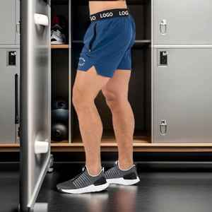 Pantalones cortos deportivos de felpa francesa estilo callejero para hombre, joggers de malla transpirable para verano, deporte, entrenamiento atlético, gimnasio, correr, sólido - Product Image 6