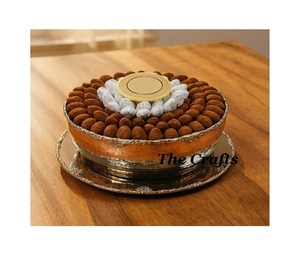 Trending Design Stainless Steel Metal Classic Chocolate Bowl with Plate Customized Size and Shape <b>Tableware</b> Serving Bowl Plate - Product Image 2