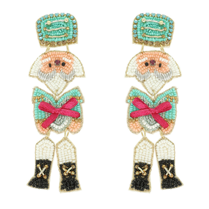<b>Colorful</b> Beaded Embroidery Earrings For Women Made With Glass <b>Beads</b> Perfect For Traditional Festival Celebrations - Product Image 4