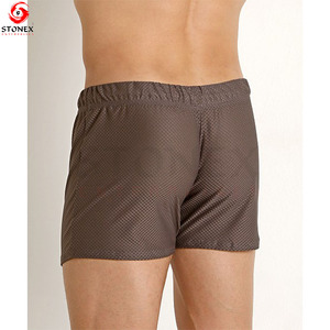 Custom Logo High Quality Men Mesh Short Adjustable Drawstring <b>Elastic</b> Waist Mesh Short for Men's - Product Image 4