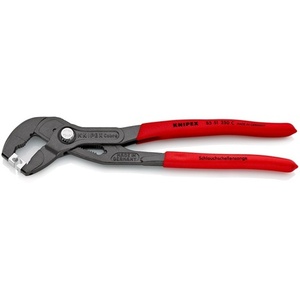 KNIPEX Pince à collier de serrage gris avec tête atraînementée et revêtement plastique, longueur totale 250 mm, Couteaux et outils - Product Image 1