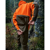 Combinaison de chasse en camouflage Oxford de qualité supérieure, sur mesure, manches longues, fermeture éclair, capuche, multi-poches, hiver, unisexe, pour Softshell