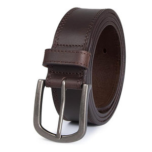 Ceinture en cuir durable avec boucle en acier, style décontracté, ajustement confortable et réglable pour le travail, le bureau et le quotidien - Product Image 1
