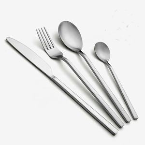 Stainless Steel <b>Laser</b> Lining New Handle Cutlery Set Stainless Steel Silver Plated Silverware Spoon and Fork Set - Product Image 5
