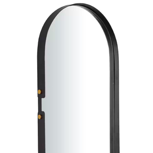 Modern Luxury Vintage/Antique Styled Oval Wall Mirror Black <b>Metal</b> <b>Framed</b> Wholesale Price Bulk Supplies Made of Glass - Product Image 3