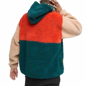 OEM Veste Sherpa polaire surdimensionnée pour l'hiver avec logo personnalisé de haute qualité pour hommes Sweats à capuche en polaire - Product Image 2