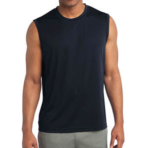 Débardeur en jersey de coton pour hommes Heather Dark Grey Cotton Wholesale - Product Image 4