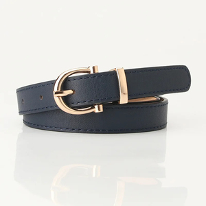 Ceinture en cuir véritable personnalisée en gros personnalisée sur le cuir de peau pour les femmes ceinture décontractée à boucle ardillon réglable - Product Image 1