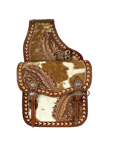 Sac de selle de saut équestre en cuir véritable de qualité supérieure outillé à la main vêtements d'équitation western-accessoires de qualité supérieure - Product Image 1