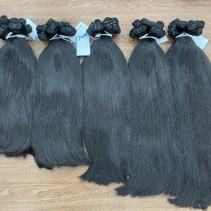 Cabello humano crudo vietnamita de alta calidad 100%, venta al por mayor, trama doble, cutícula completa alineada, mechones rectos, trama de cabello Natural - Product Image 3