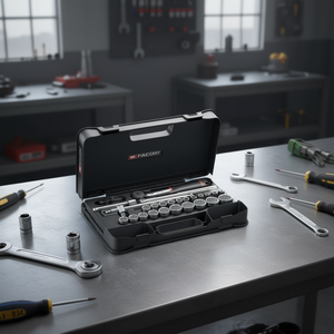 Jeu de douilles métriques Facom 1/2'' à 12 points, kit d'outils de 26 pièces - Product Image 3