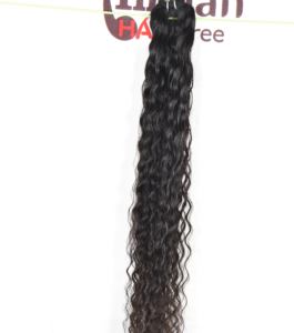 Extensions de cheveux vierges indiens de couleur naturelle de la meilleure qualité, traitement chimique de faisceaux bruts à cuticule alignée pour un style ondulé naturel - Product Image 3