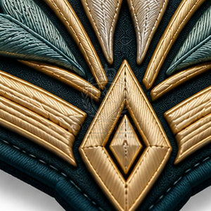 Badge brodé à la main de qualité supérieure en fil d'or pour uniforme, vente en gros - Product Image 6
