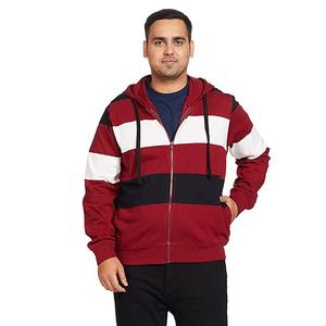 Sweats à capuche américains avec fermeture éclair pour hommes, tenue décontractée de grande taille de bonne qualité avec logo personnalisé respirant et imprimé - Product Image 5