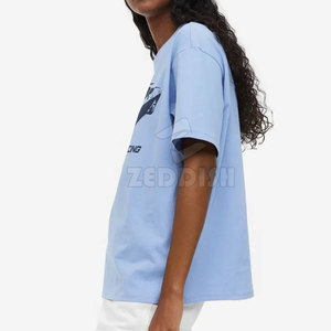 T-shirt pour femme de qualité supérieure, taille personnalisée, respirant, séchage rapide, coton/fibre de bambou, collection été, très populaire - Product Image 4