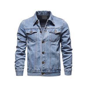 Fashion Clothing Real Leather Men's <b>Denim</b> <b>Jacket</b> Outwear Leather Top Quality Men <b>Denim</b> <b>Jacket</b> - Product Image 2