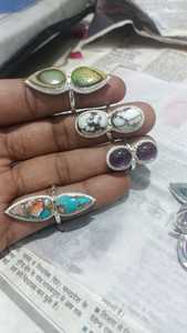 Super Venta Caliente 925 Plata Esterlina Multi Piedra Preciosa Anillo Diseño Original Venta Al Por Mayor Precio de Fábrica Joyería para Mujeres - Product Image 3