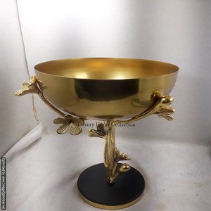 กระถางธูปโลหะสีทองและสีดำที่ไม่ซ้ำใครอุปกรณ์ตกแต่งบนโต๊ะสำหรับน้ำหอมในบ้านโรงแรมและวิลล่า - Product Image 1