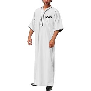 Panel de diseño de moda a rayas Ropa musulmana islámica Comprar al por mayor Accesorios musulmanes tradicionales Jubbah Venta al por mayor OEM ODM Robe - Product Image 4