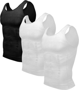 Men'<b>s</b> Breathable Knitted Slim Body Shaper Vest Abdomen ABS Compression Tank Top Gym Workout Tummy Control Sleeveless <b>Shapewear</b> - Product Image 2