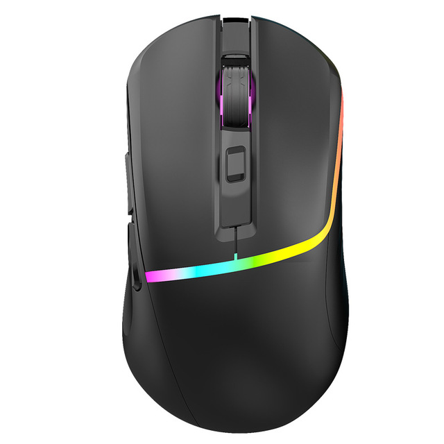 OEM Black White Tri-mode Wireless RGB Lightweight Mouse Da Gaming Computer Laptop Wireless Gaming Mouse