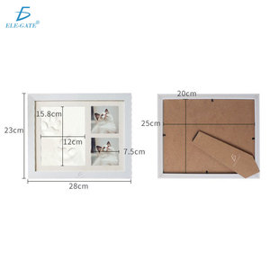 Cornice portafoto A4 per impronte di mani e piedi di neonati e animali domestici, materiale decorativo personalizzabile in MDF, plastica e vetro, senza cottura, per regali - Product Image 3